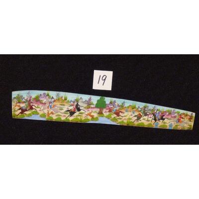 Persian wall art miniature on bone painting 9"x2" Retail $864.36