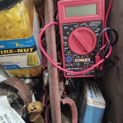Lot 98 - Centek multi-meter, Wire nut connectors, etc. as shown