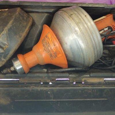 lot 108 - Super-Vee Drain/Sewer Cleaning Machine W/ 25' x 3/8" Cable