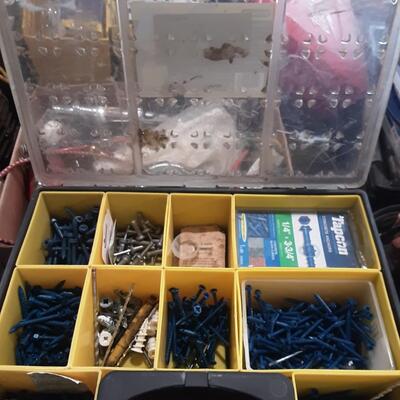 lot 148 - Organizer boxes(3) and contents