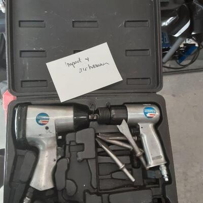 lot 155 - Milwaukee m-spector 360 rotating inspection scope, campbell hausfeld impact & air hammer