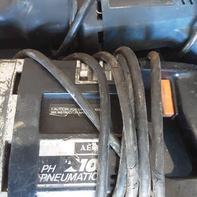 lot 157 - PH210 pneumatic, Ryobi reciprocating saw, Lenox tank/hose