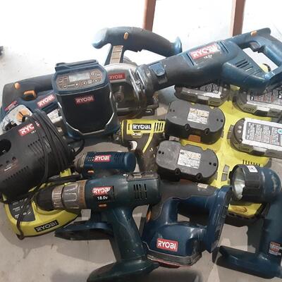 lot 162 = Dewalt power tools, batteries and chargers