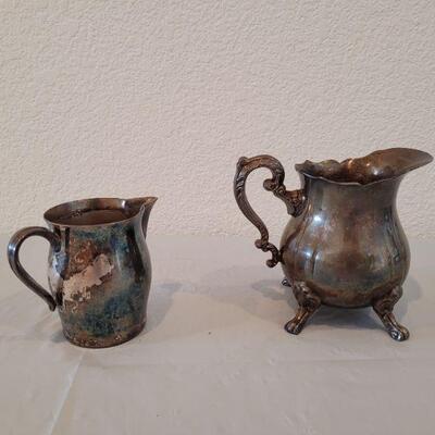Lot 2: Vintage Plated Creamers