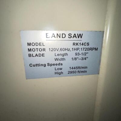 816-Rikon Band Saw Model: RK14-CS