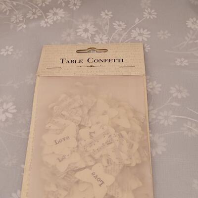 Lot 21: New Chalkboard Recipe Box, Cookie Presses, Table Confetti and Vintage Third Quart Milk Bottle
