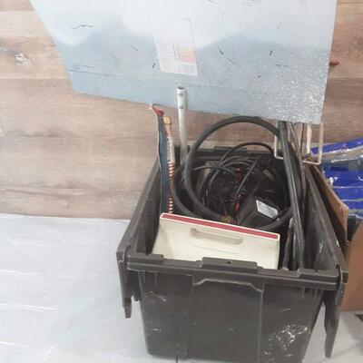 lot 229 - 20+ Copper and brass, mixer tools, water key, sand paper roll, Playmate cooler, etc. 