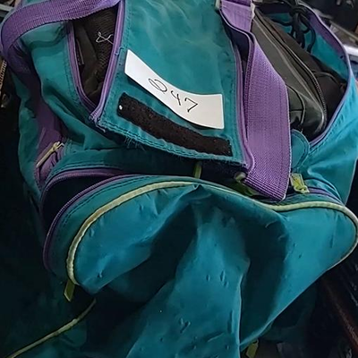 lot 247 - Green duffle bag, tool bags, tool belts, etc.