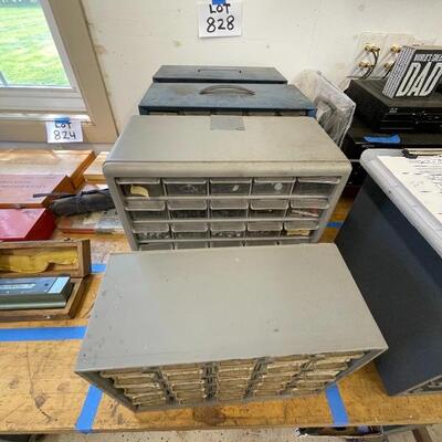 828-Qty (4) Hardware Drawer Garage Organizers 