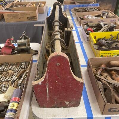 837-Antique Wooden Tool Box