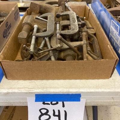 841-Assorted LOT of C-Clamps