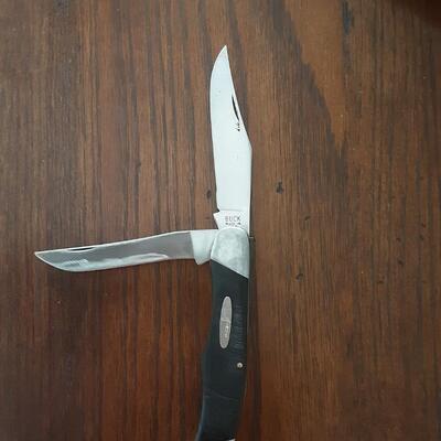 Buck 317 double blade knife and Calvin Hill mens/ladies watch set