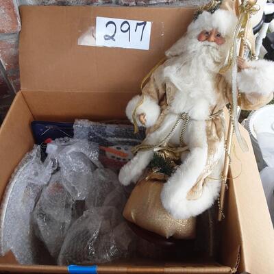 Box of various Christmas items