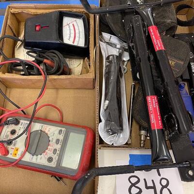 848-Wall Mount Racks, Tire Pressure Gauges, Multi-Meter 