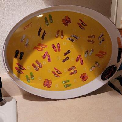 Lot 23: New LOLITA Hallmark Flip Flop Summer Fun Serving Tray 