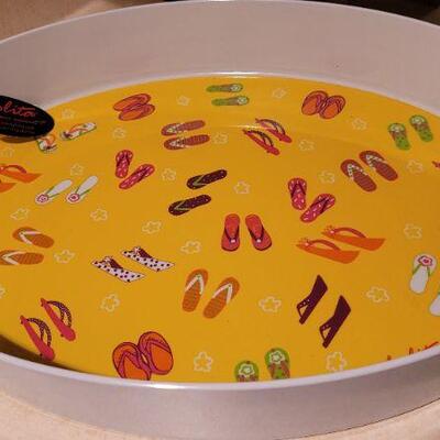 Lot 23: New LOLITA Hallmark Flip Flop Summer Fun Serving Tray 