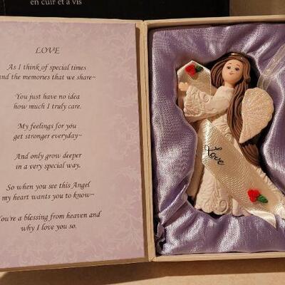 Lot 28: New HALLMARK Leather Memory Album + Someone Special Love Figure 