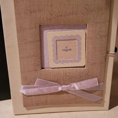 Lot 28: New HALLMARK Leather Memory Album + Someone Special Love Figure 