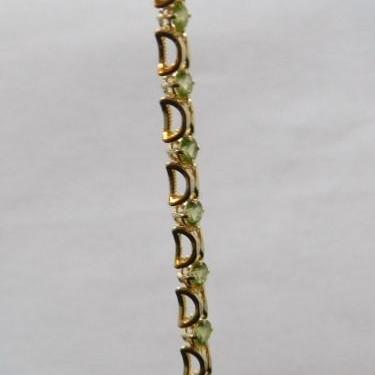 14 KT Gold Peridot Bracelet 11grams