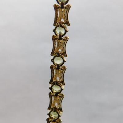 14 KT Gold Peridot Bracelet 11grams