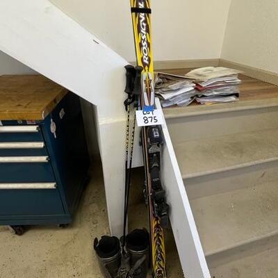 875-Rossignol Duetter Snow Skis, Ski Boots & Poles