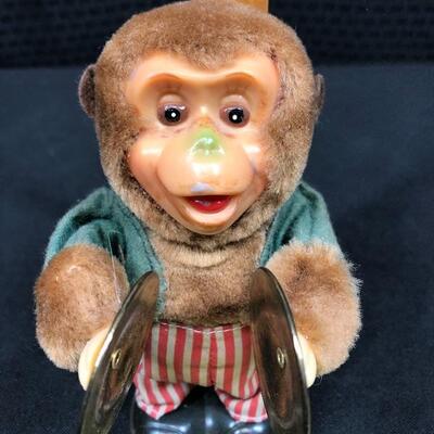Vintage Cymbal Playing Mechanical Wind Up Monkey 