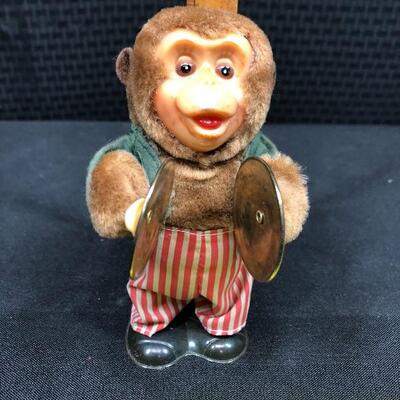 Vintage Cymbal Playing Mechanical Wind Up Monkey 