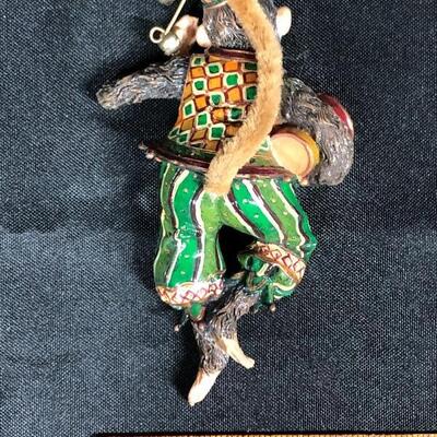 Small Organ Grinder Monkey Ornament Figurine