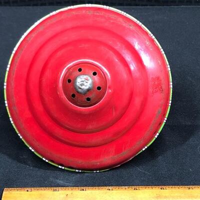Vintage Colorful Circus Clown Litho Tin Toy Spinning Top Chein Playthings