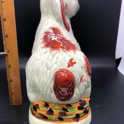 Vintage Staffordshire Russet Red & White Spotted Rabbit Figurine