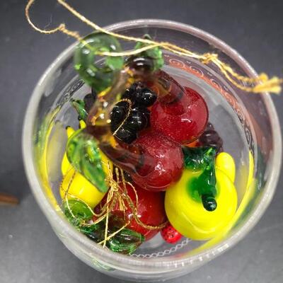 Glass Goblet of Miniature Fruit