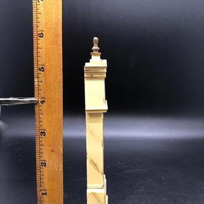 Dollhouse Miniature Grandfather Clock, cream colored