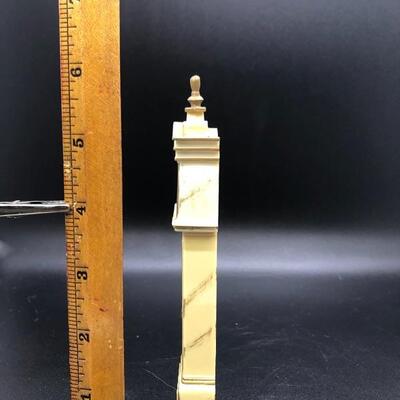 Dollhouse Miniature Grandfather Clock, cream colored