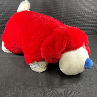 2011 Limited Edition Pillow Pet Red White & Blue Patriotic Dog Plush