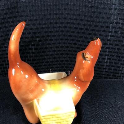 Dachshund Weiner Dog Jewelry Trinket Sponge Holder Planter Figurine