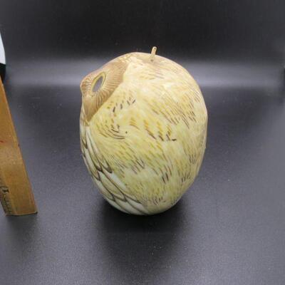 Vintage Wax Owl Art Candle Figurine 