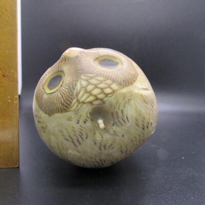 Vintage Wax Owl Art Candle Figurine 