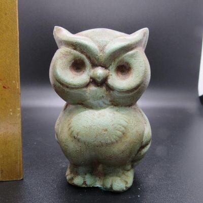 Vintage Chalkware Ceramic Owl Figurine