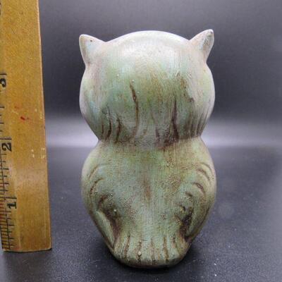 Vintage Chalkware Ceramic Owl Figurine