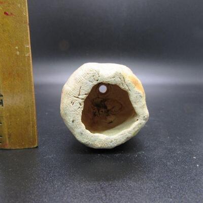 Vintage Miniature Clay Pottery Owl Figurine 
