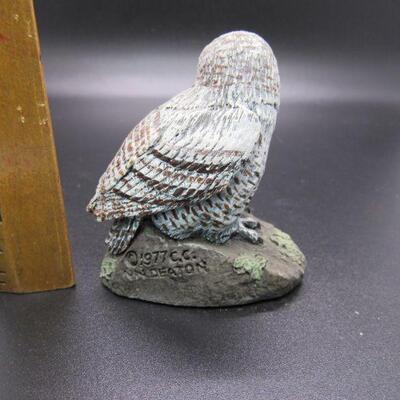 The Hamilton Mint Bronze Menagerie Owl Figurine