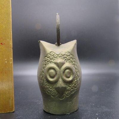 Vintage Brass Owl Shaped Bell