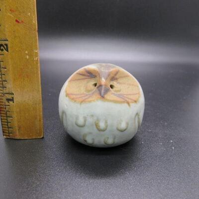 Vintage Mid Century Pottery Owl Salt Pepper Shaker