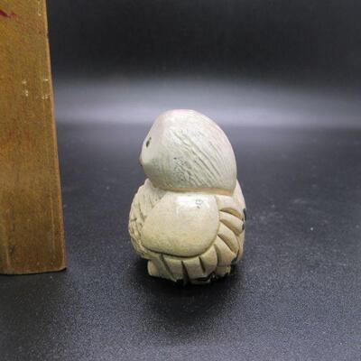 Miniature Carved Stone Owl Figurine