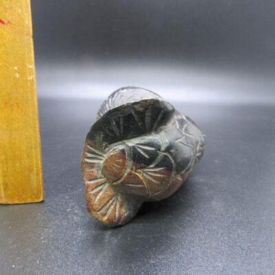 Vintage Carved Wood Owl Figurine Ethiopia
