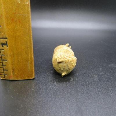 Vintage Miniature Hand Carved Owl Figurine