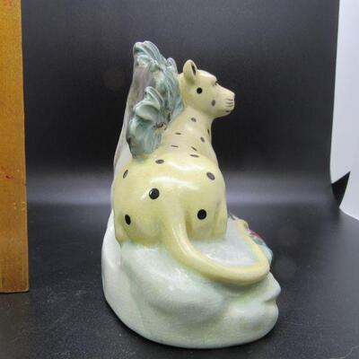 Staffordshire Pearlware Bocage Spotted Leopard Figurine