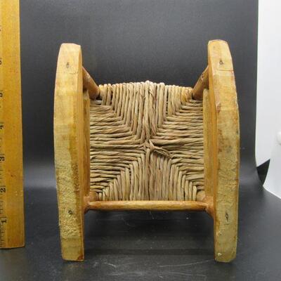 Vintage Wood Small Doll Size Rocking Chair