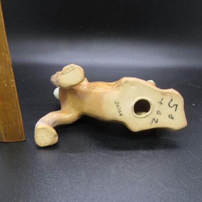 Vintage Porcelain Bandaged Boxer Puppy Dog Figurines Japan
