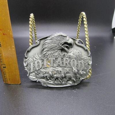 Limited Edition Iditarod 1994 Pewter Belt Buckle Alaska Dog Sledding Race